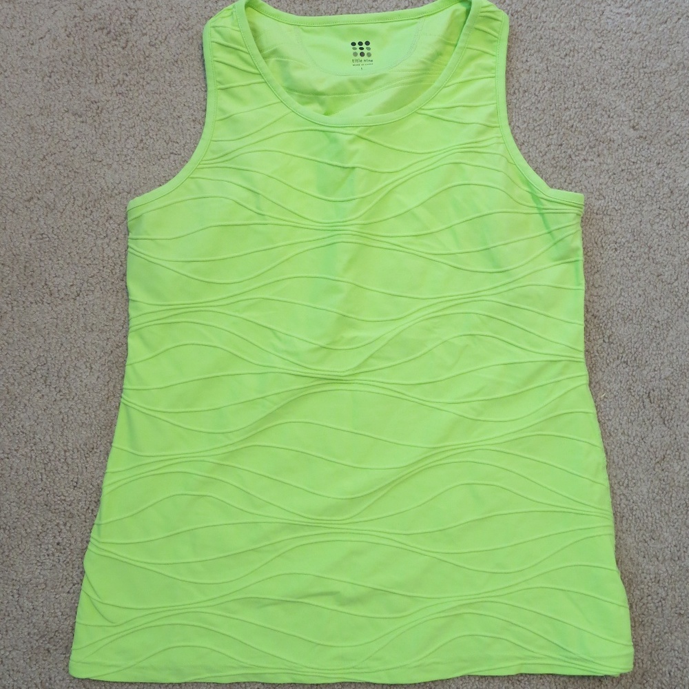 Title Nine Athletic Tank Top Neon Yellow